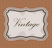 white vintage label vector