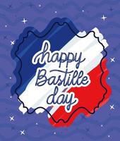 feliz dia de la bastilla vector