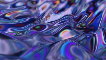 3d mehrfarbiger flüssiger wellenmuster abstrakter hintergrund video