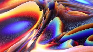 3d veelkleurige vloeistof golfpatroon abstracte achtergrond video