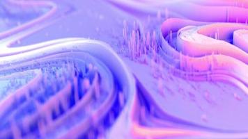 3D multicolored fluid wave pattern abstract background video