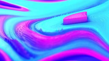 Fondo abstracto de patrón de onda fluida multicolor 3d video