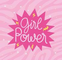 girl power phrase vector