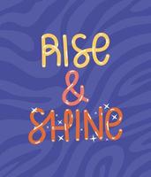 rise and shine phrase vector