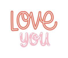 love you phrase vector