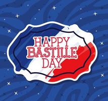 happy bastille day quote vector