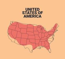 design of usa map vector