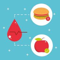 diabetes health food vector