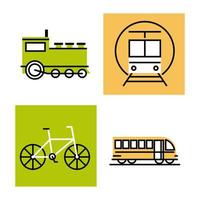 transport cartoon linear vector