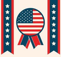 USA rosette bunting vector