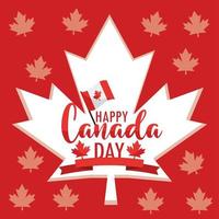 happy canada day event vector