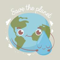 cute world, save the planet vector