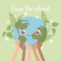 save the planet vector