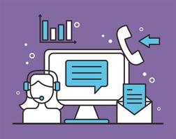 customer support service vector