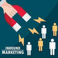 imán de inbound marketing vector