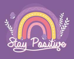 stay positive motivational vector