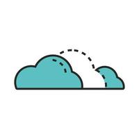 diseño de etiqueta de nubes vector