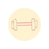 gym barbell equipment vector