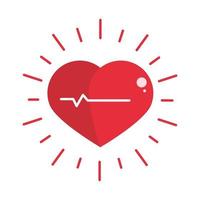 cuidado de la salud del latido del corazón vector