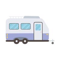 trailer of camper vector