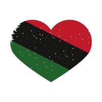 juneteenth flag in heart vector