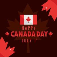 happy canada day vector