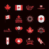 canada day set vector