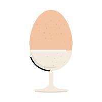 boiled egg breakfast vector