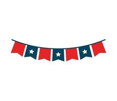 decorative bunting flags vector