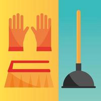 cleaning set icon vector