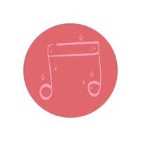 note music round icon vector