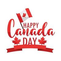 happy canada day vector