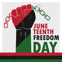 commemoration of freedom juneteenth vector