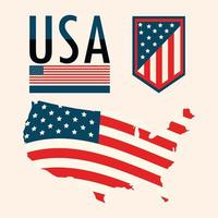USA emblem set vector