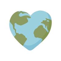 planet shaped heart vector