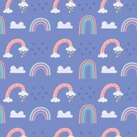 cute rainbow pattern vector