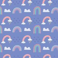 cute rainbow pattern vector