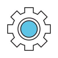 gear mechanic flat icon vector