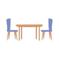 furnitures table and chairs vector