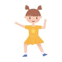 funny little girl vector