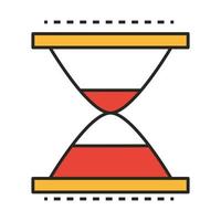 hourglass time vintage vector