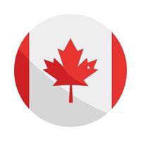 canada flag button vector