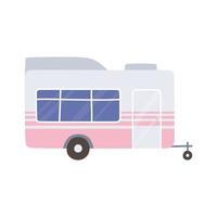 travel trailer camping vector