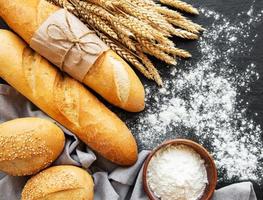 Assortment of baked bread photo