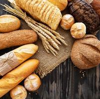 Assortment of baked bread photo