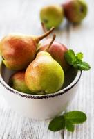 Pears in a bowl photo