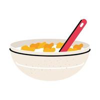 cereal with spoon vector