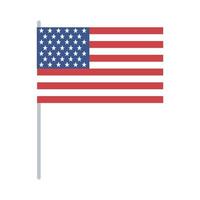 USA flag pole vector