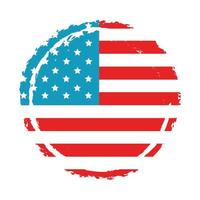 round american flag vector