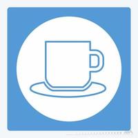 vector icono de taza de café i - estilo luna blanca